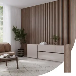 WVH Essential Walnut Acoustic Wood Slat Panel 240cm x 60cm