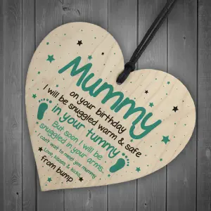 Red Ocean Mummy To Be Gifts For Birthday Wooden Heart Gifts From Bump Baby Boy Gifts