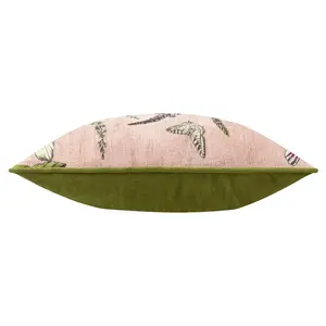 Chagoya Floral Rectangular Lumbar Cushion Cover Pink