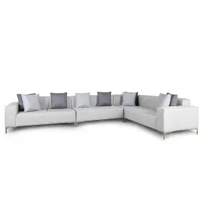 Emelda Grace Cloud Large Rectangle Corner Sofa - Right Hand - Grey