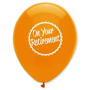 Creative Party On Your Retirement Printed Balloons (Pack of 6) Multicoloured (One Size)