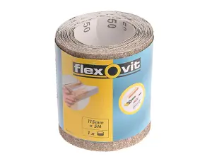 Flexovit General Purpose Sanding Roll 115mm x 5m Medium 120G