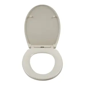 Cooke & Lewis Diani Pebble Round Soft close Toilet seat