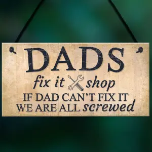 Red Ocean Dads Man Cave Signs Garage Shed Door Wall Hanging Plaque Gifts For Dad Daddy