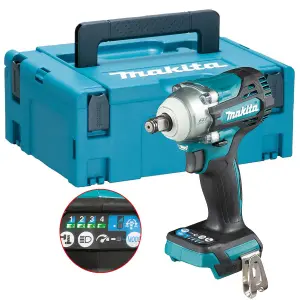 Makita DTW300Z 18v LXT Brushless Impact Wrench 1/2" Drive 4 Speed Bare + Makpac