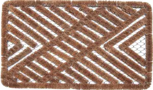 Coco & Coir Door Mat Outdoor Weather Proof Front Door Mat  Water Draining Boot Scraper 45 x 75 cm IRON HEART