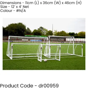 12 x 4 Feet Match Approved Football Goal Post Spare Net - All Weather Outdoor