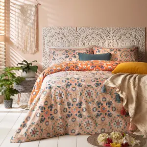 furn. Folk Flora Floral Reversible Duvet Cover Set