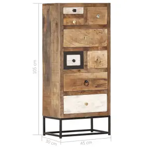 Berkfield Drawer Cabinet 45x30x105 cm Solid Reclaimed Wood