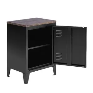 Mira Bedside Table Black Gray