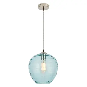 Litecraft Visconte Sarno Blue Tint Ceiling Pendant