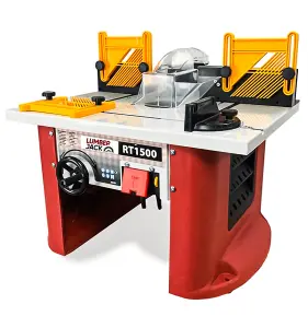 Lumberjack 1500W Router Table with Integrated Motor Variable Speed Bench Top Routing Tool