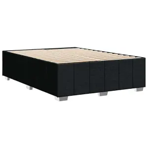 Berkfield Bed Frame without Mattress Black Double Fabric