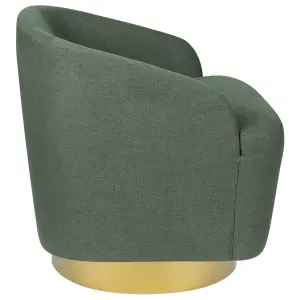 Armchair LAVIK Swivel Fabric Green