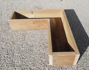 Hand Made Decking Corner Planter - 60cm x60cm x 15cm