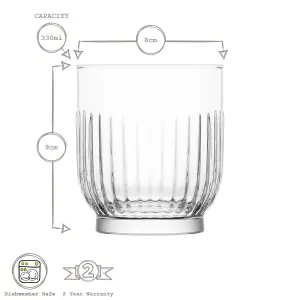 LAV - Tokyo Whisky Glasses - 330ml - Pack of 6