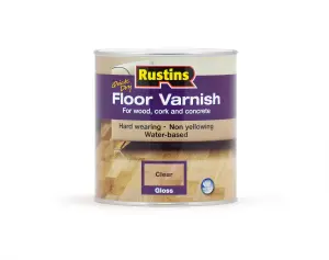 Rustins Floor Varnish Gloss - Clear 1ltr