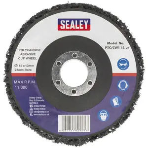 Premium Polycarbide Abrasive Cup Wheel 115mm for Paint and Rust Removal