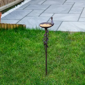 Woodside Cast Iron Ground Stake Bird Feeder