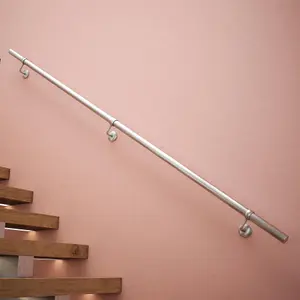 Rothley Brushed Stair Hand Rail Kit 2.4M