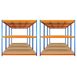 6 Bays of 3 Tier ULTRA HEAVY DUTY Storage Racking 1800h x 1800w x 600d mm 350kg