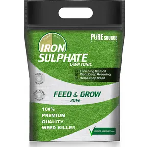 Iron Sulphate 2kg / 2000g Makes Grass Greener, Hardens Turf and Prevents Lawn Disease Makes upto 2000L & Covers upto 2000m2 by PSN