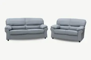 Furniture Stop - Saga 3+2 Coventry Leather Sofa Set