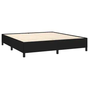 Berkfield Bed Frame Black 180x200 cm 6FT Super King Fabric