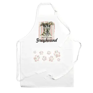 Purely Home Greyhound Apron - Novelty Kitchen Gift for Dog Lovers