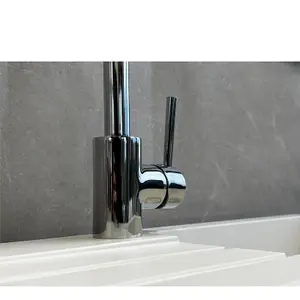 Liquida LS04CH Monobloc Swan Neck Single Lever Chrome Kitchen Mixer Tap