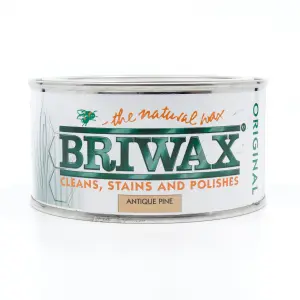 Briwax Original Antique Pine 200g - New Size for Smaller Jobs - The Natural Wax - Cleans, Stains and Polishes