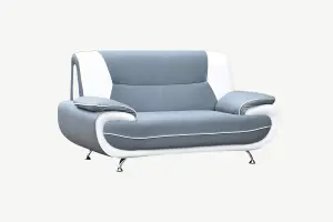 Furniture Stop - Olaf 2 Seater Modern Sofa In Leather Aire