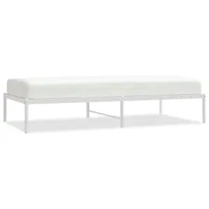 Berkfield Metal Bed Frame White 90x190 cm 3FT Single