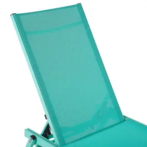 Sun Lounger Metal Turquoise PORTOFINO