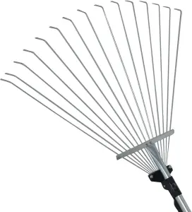 AAMEN Garden Telescopic Adjustable Leaf Rake Artificial Grass Soil Rake