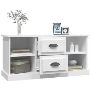 Berkfield TV Cabinet White 99.5x35.5x48 cm Engineered Wood