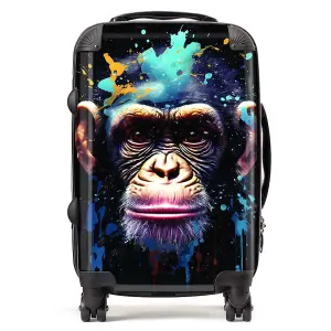 Monkey Face Splashart with Blue Suitcase - Cabin