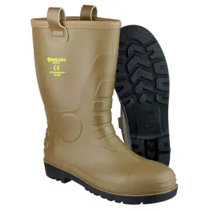 Amblers Safety FS95 Waterproof PVC Pull on Safety Rigger Boot Tan