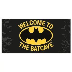 Batman Metal Plaque Black/Yellow (One Size)