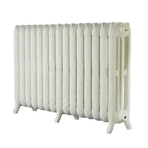 Arroll Montmartre Cream 3 Column Radiator, (W)1234mm x (H)760mm