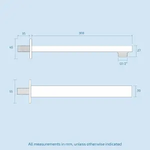 Olive Square 3 Way Concealed Thermostatic Shower Mixer Set - Shower Head, Handset & Body Jets