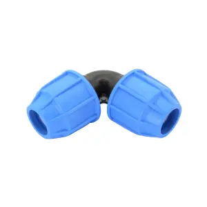 FloPlast Compression 90° Equal Knuckle Pipe elbow (Dia)53.4mm