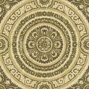 Wallquest Caspia Damask Circle Gold Wallpaper Classic Acrylic Coated Stylish