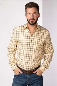 Rydale Men's Country Checked Shirt - Ebberston - Sand M