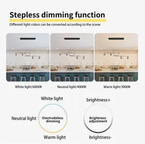 Garwarm Dimmable LED Linear Pendant Light with Remote