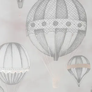 Fresco Rose gold effect Balloon fiesta Smooth Wallpaper