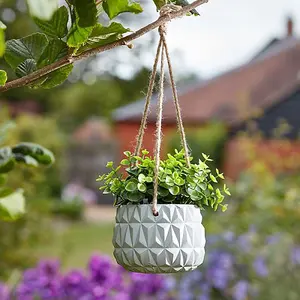 Artificial Eucalyptus Plant Hanging Pot Basket