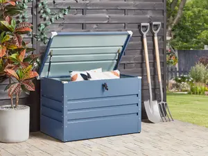 Beliani Storage Box Blue CEBROSA