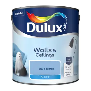 Dulux Walls & ceilings Blue babe Matt Emulsion paint, 2.5L