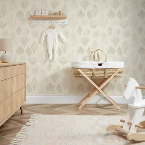 Summer Seashells Wallpaper In Neutrals